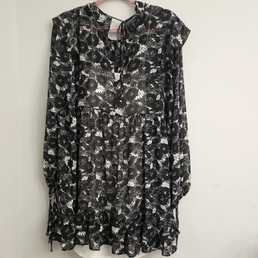 NWT Free People These Dreams Boho Tunic Dress Size L